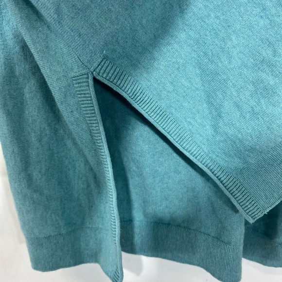 Nic + Zoe Active Open Front Cardigan Soft Teal Long Line Cotton Blend Size S/M - Picture 4 of 9